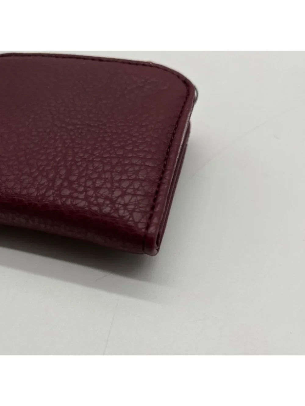London Fog Burgundy Pebbled Faux Leather Wallet